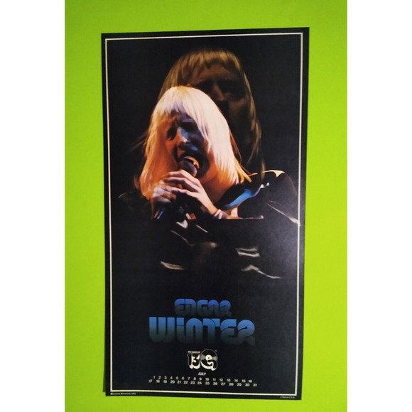 EDGAR WINTER Vintage Art Prog Rock Progressive Glam Music Poster 50 Years Old - Picture 2 of 4